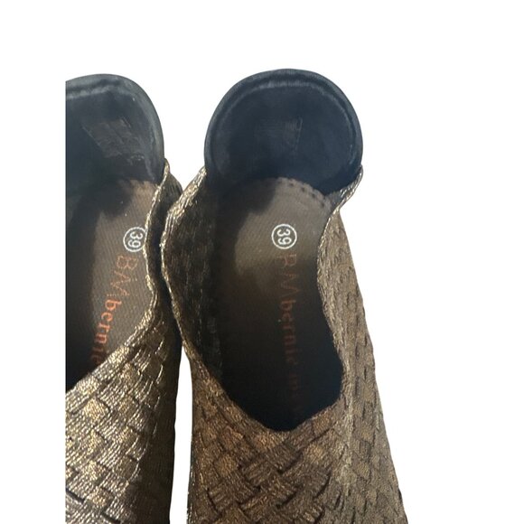 Bernie Mev Chesca Womens Woven Booties Size 8 Black & Bronze Heel - Picture 5 of 7